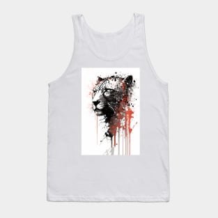 Ink Portrait of A Leopard Tank Top